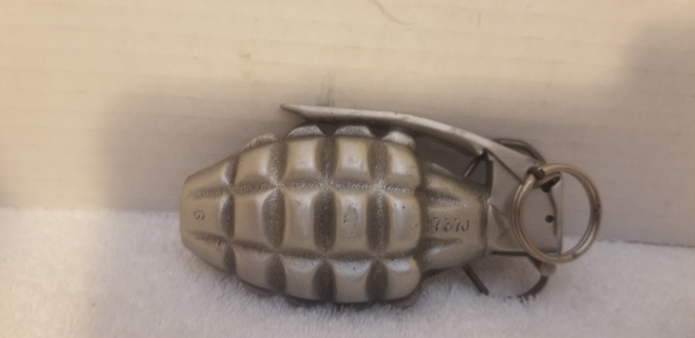 Vintage Hand Grenade Belt Buckle