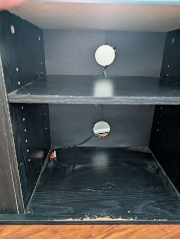 Black TV Stand with Shelf image indicator(2)