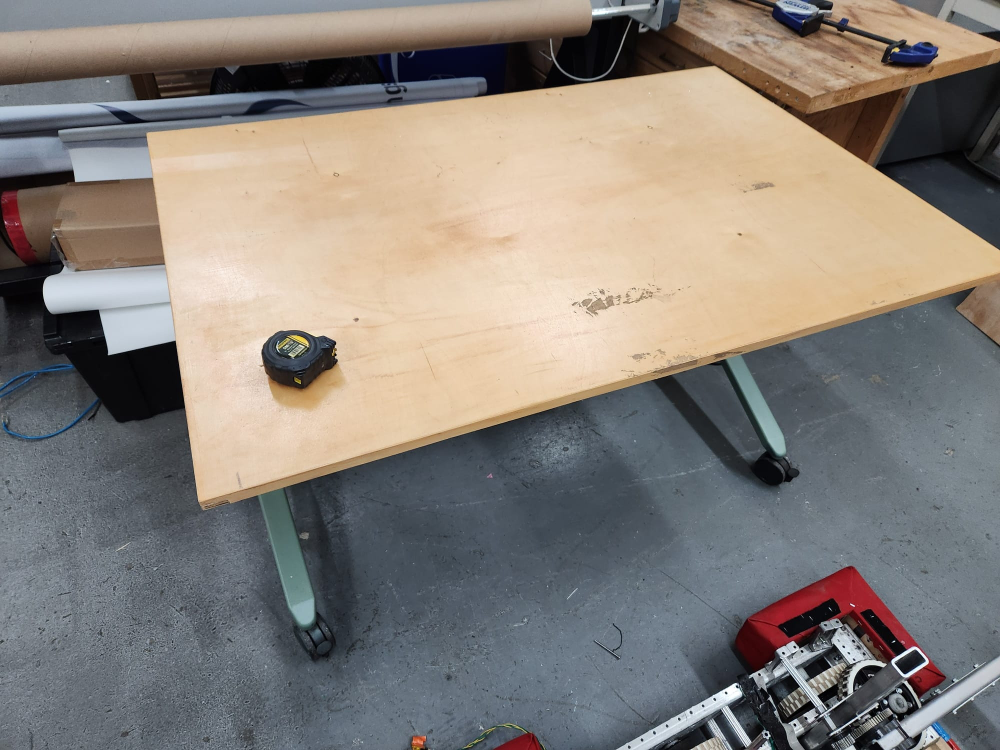 Used Folding Table on Wheels