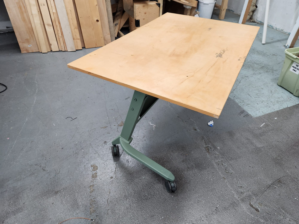 Used Folding Table on Wheels - photo 3