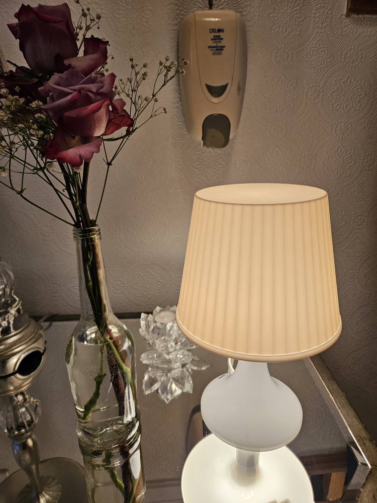 Small Ikea LAMPAN Table lamp, white, 29 cm (11 ")