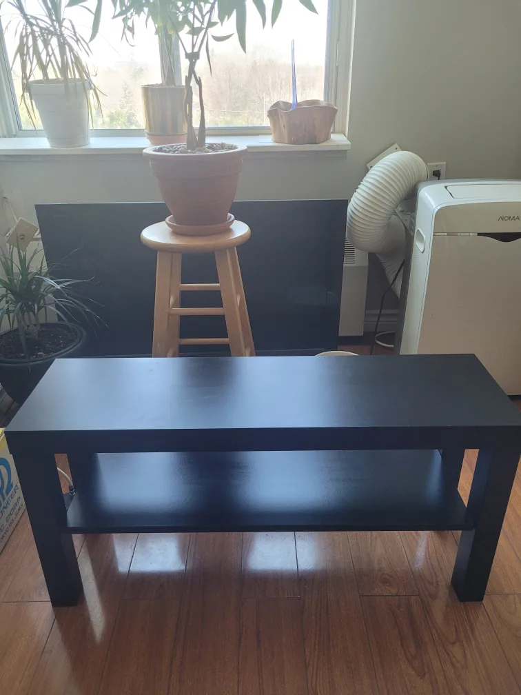 Black TV Stand with Shelf image indicator(2)