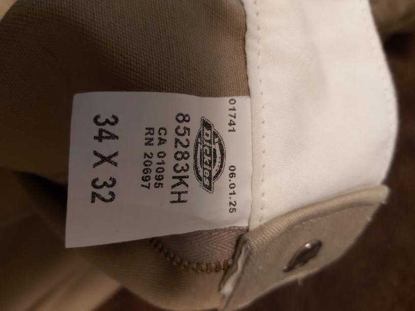 New Dickies Men's Beige Work Pants - Size 34x32 - photo 3
