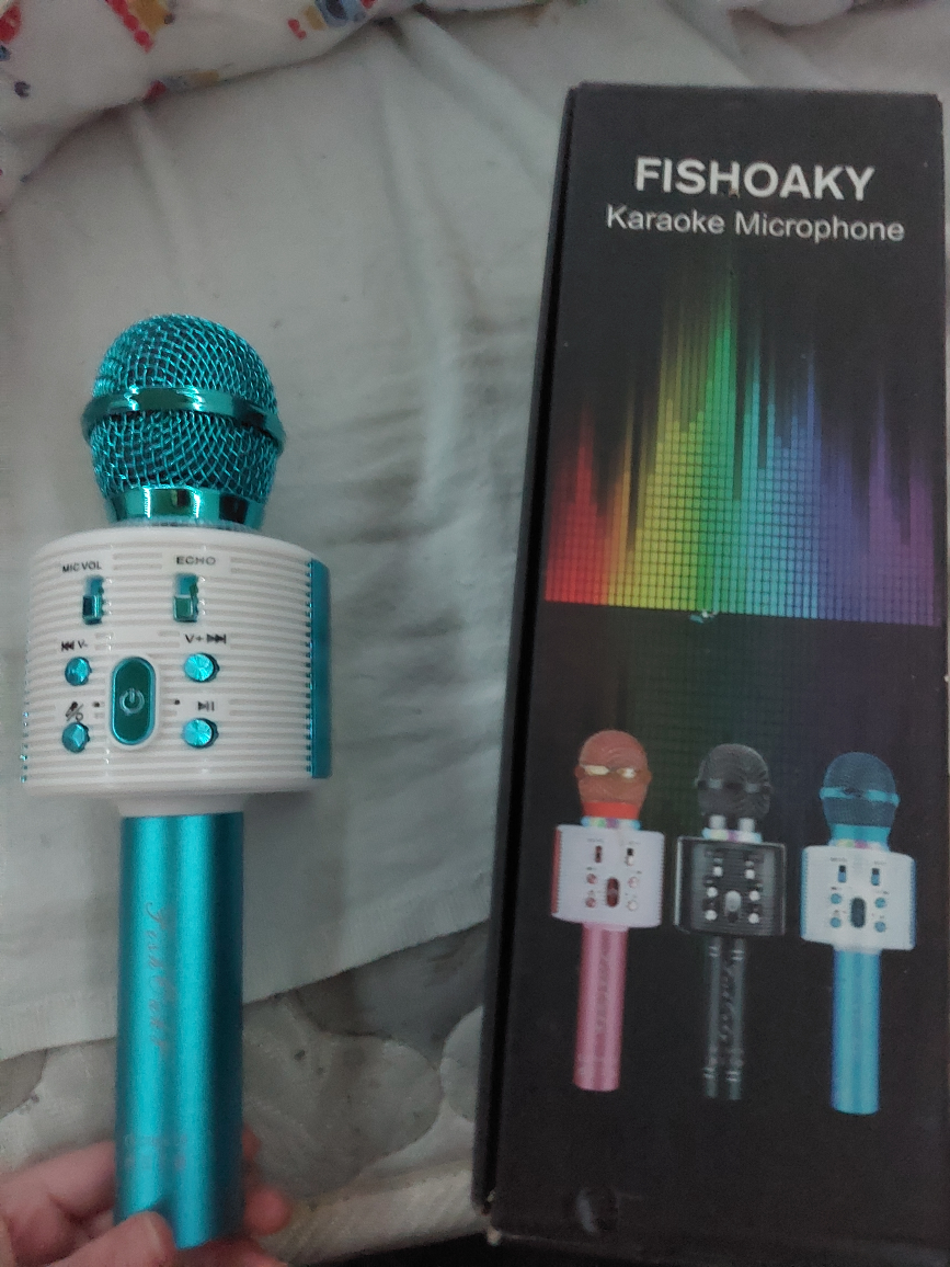 FishoakY Karaoke Microphone - Teal