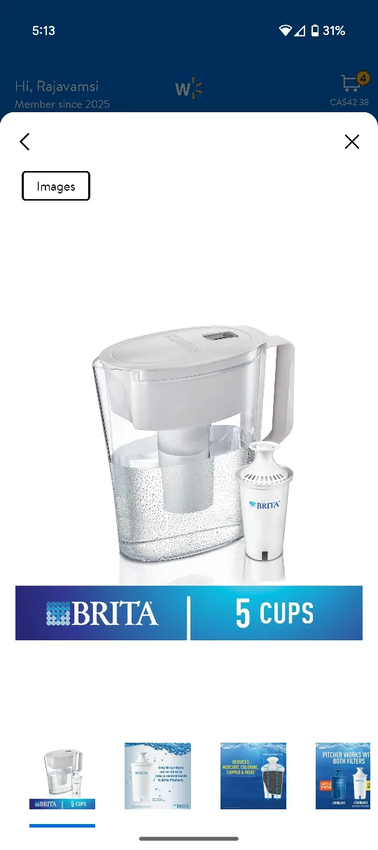 Brita Water Filter Pitcher - 5 Cup image indicator(4)
