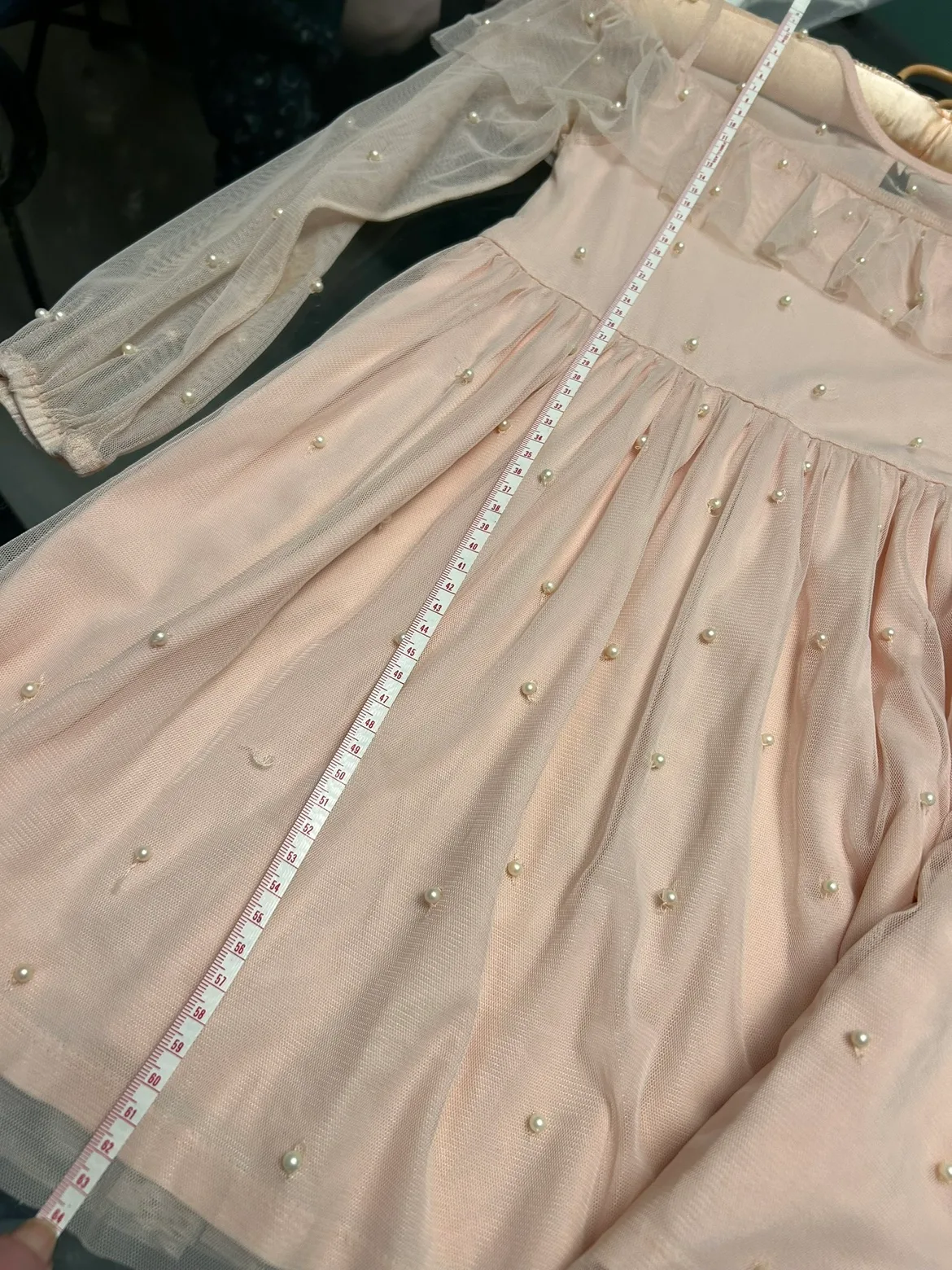 NEXT (England) Elegant dress with pearls. 6-9years(116-226cm) image indicator(6)