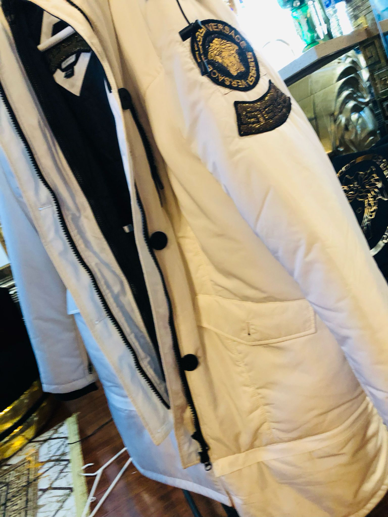Versace White Winter Jacket