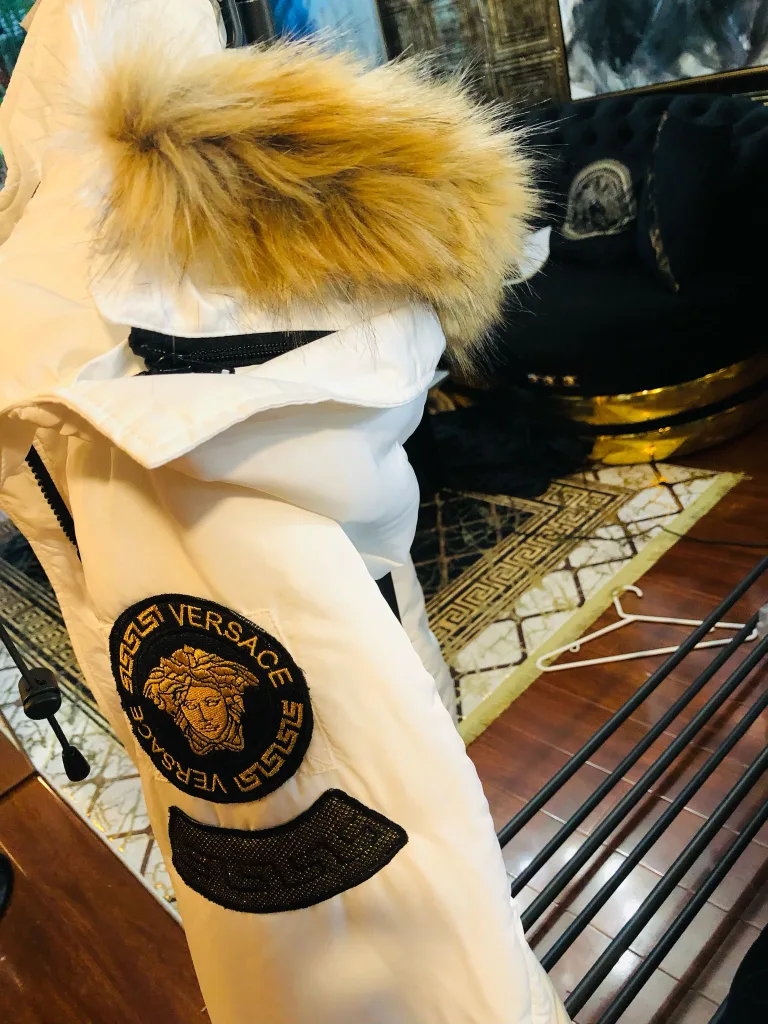 Versace White Winter Jacket image indicator(2)