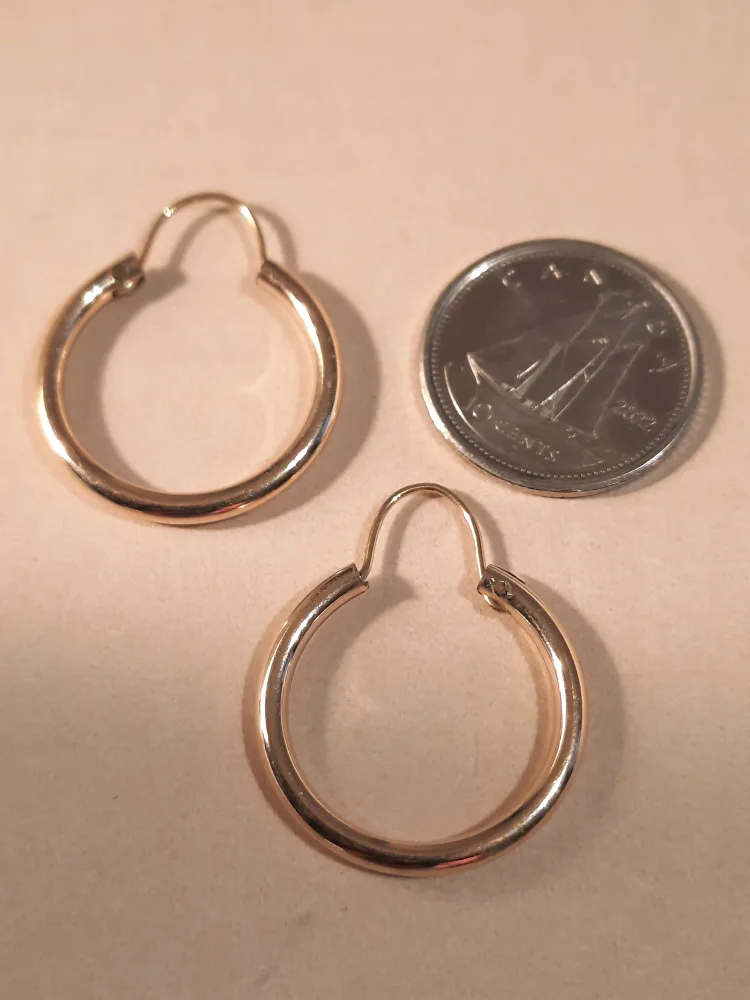 10K Gold Hoop Earrings image indicator(4)