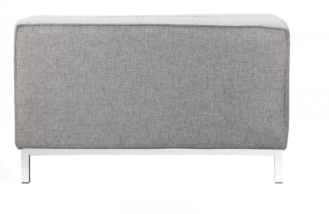 Grey Linen Chaise Lounge with Storage image indicator(4)
