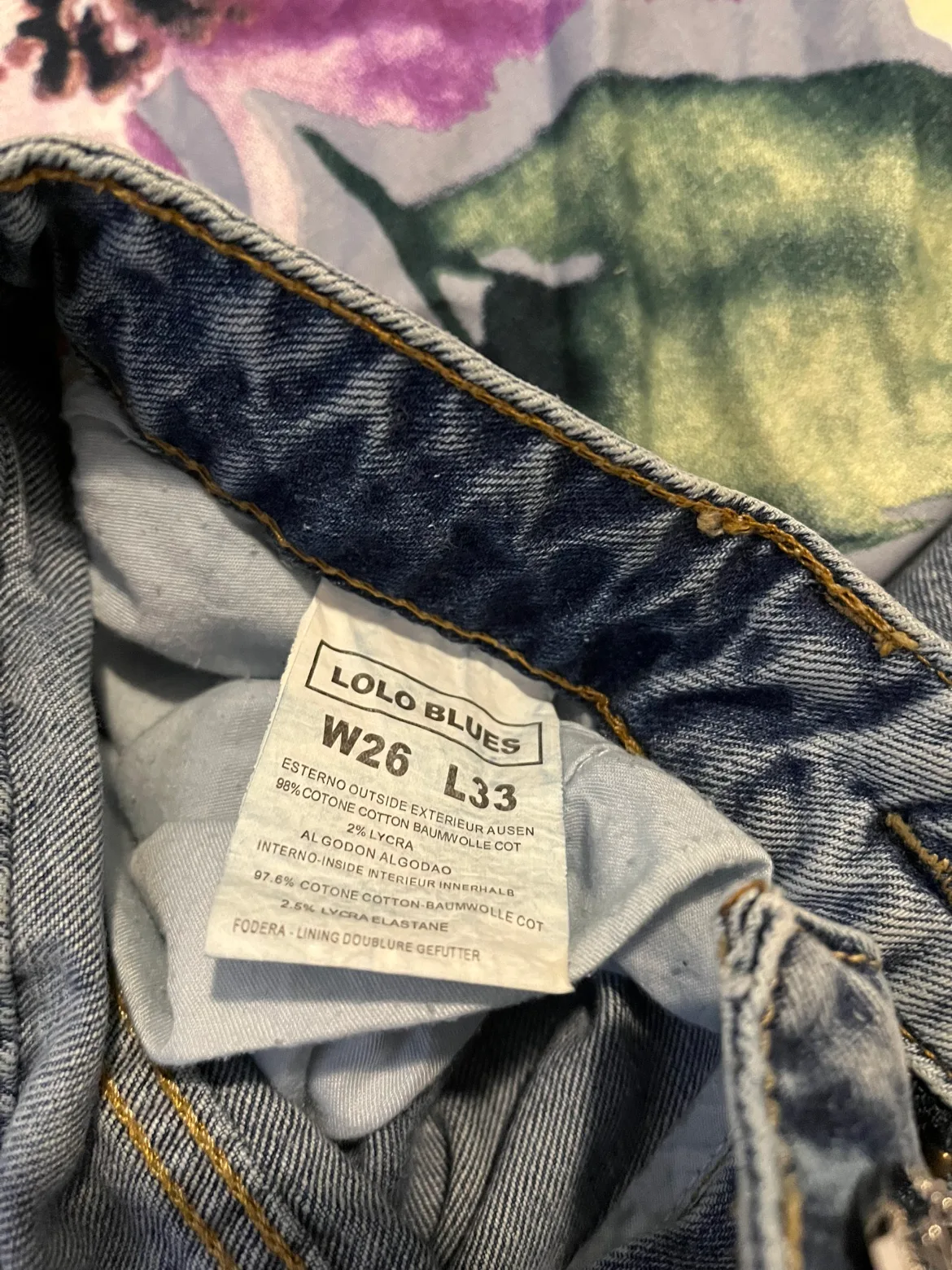 Lolo blues Jean flowers size 26 image indicator(6)