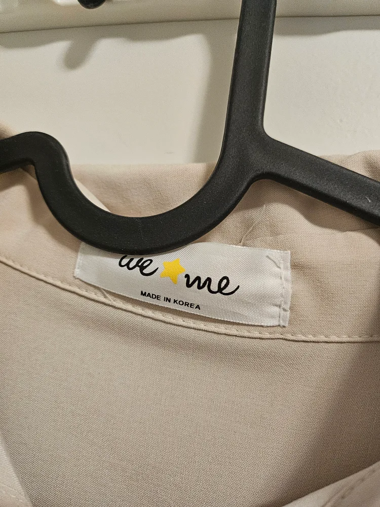 Korea Beige Button-Down Shirt Dress image indicator(2)