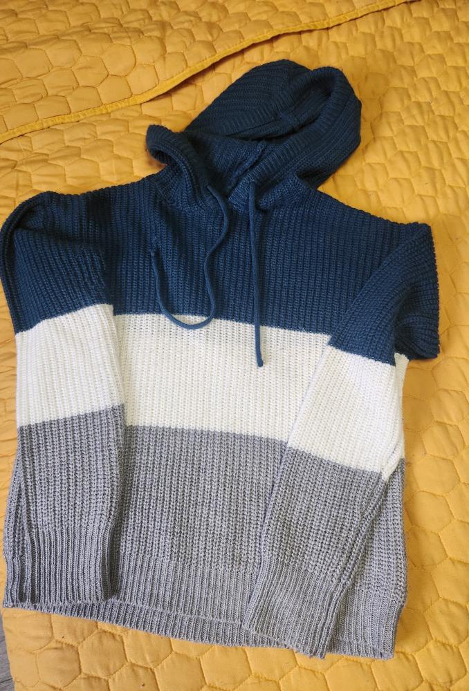 Women's Hooded Sweater & Striped Cardigan Bundle - photo 2