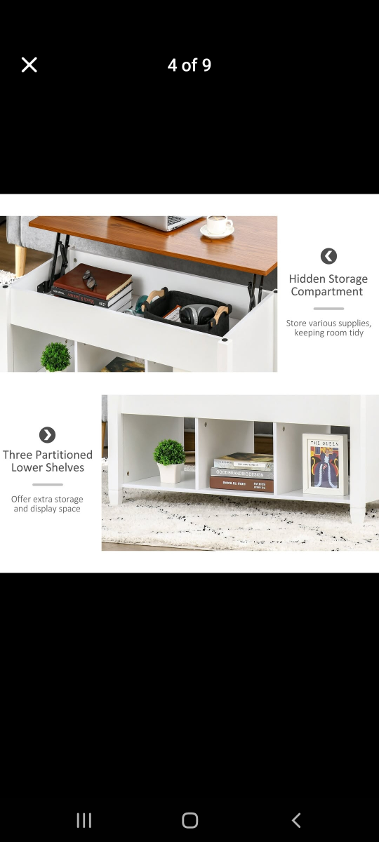 Lift-Top Coffee Table with Storage - photo 5