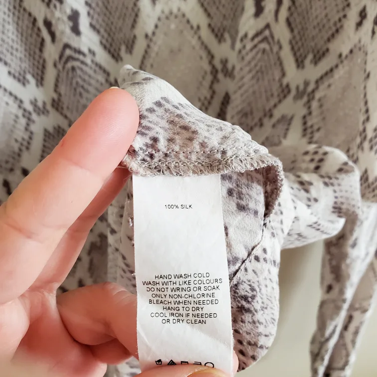 🧡 Joe Fresh Snakeskin Print Silk Blouse image indicator(4)