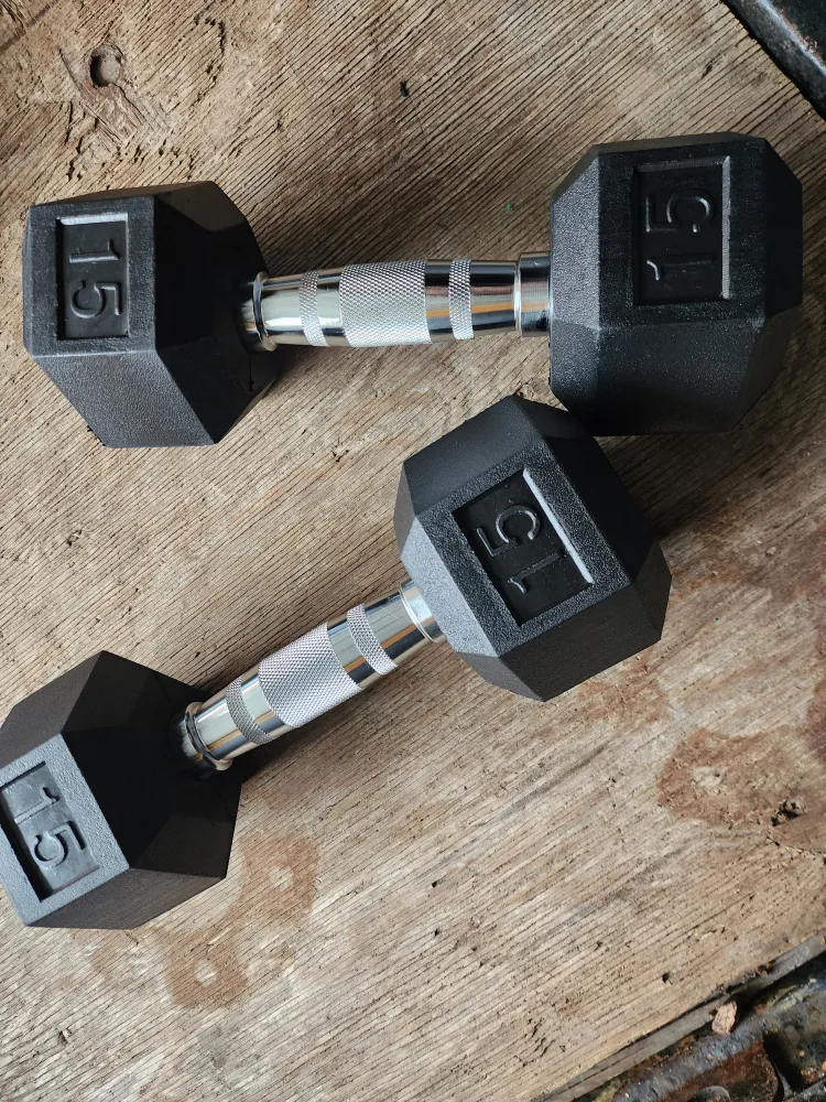 15lb Hex Dumbbells- FREE DELIVERY WITHIN NORTH YORK & VAUGHN image indicator(2)