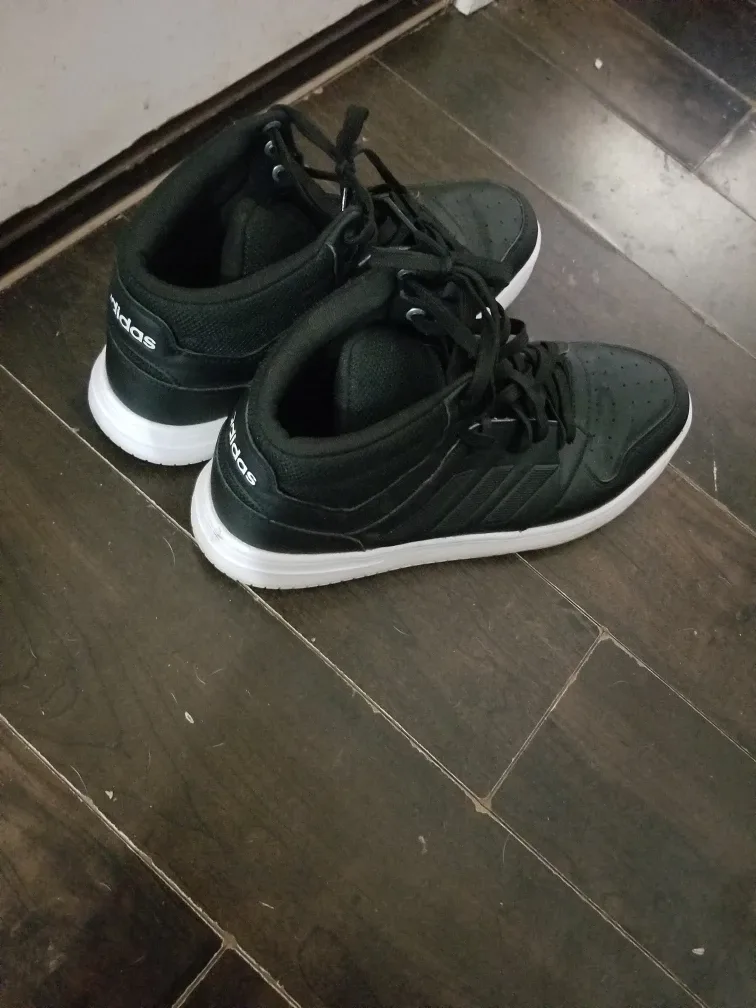 Adidas Men's Black High-Top Sneakers - Size 12 image indicator(2)