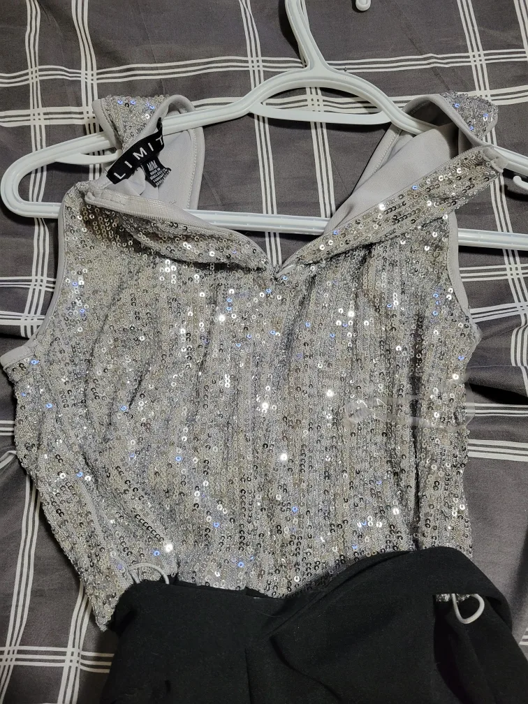 Silver Sequin and Black Jumpsuit image indicator(4)