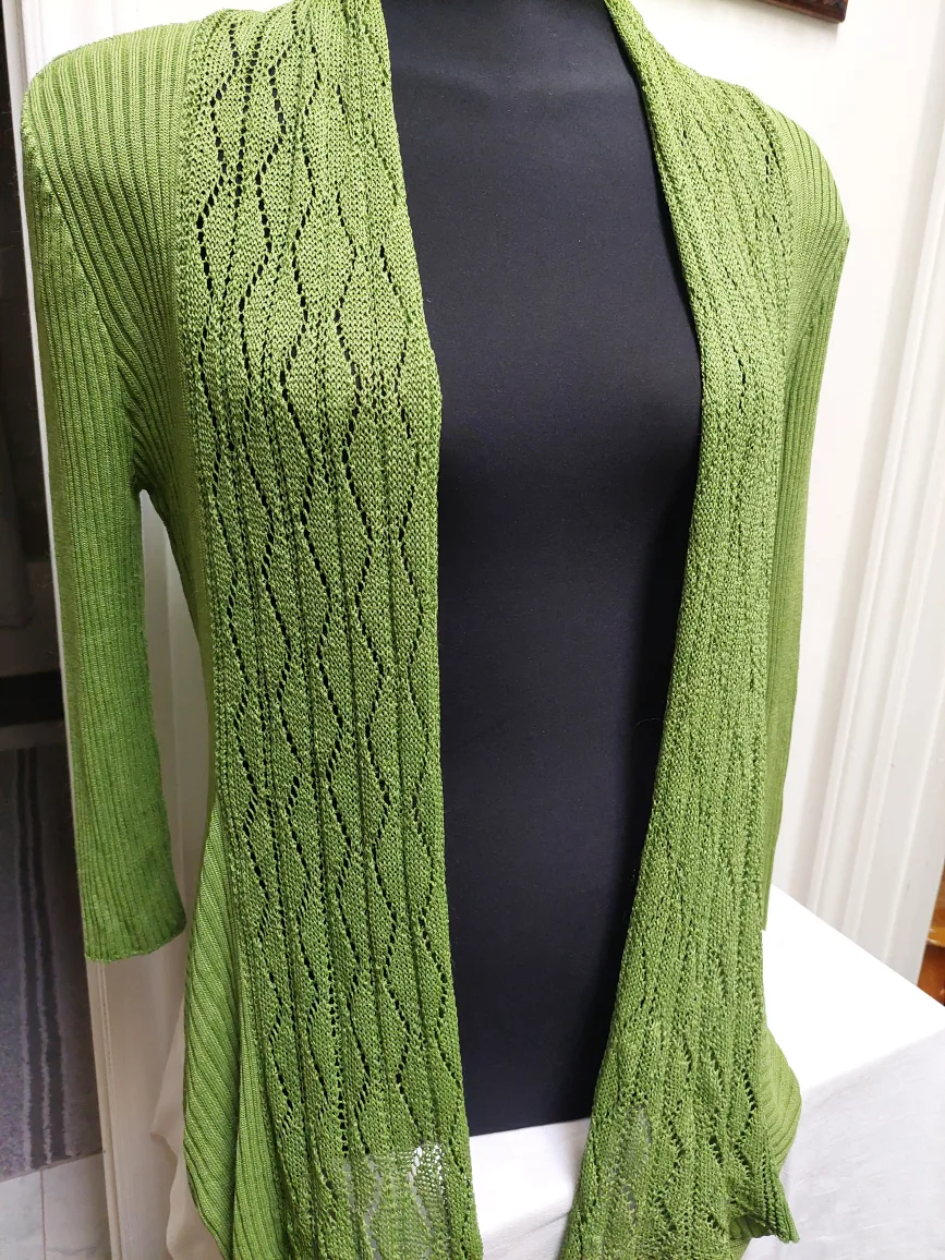 Women's Green Knit Cardigan image indicator(7)