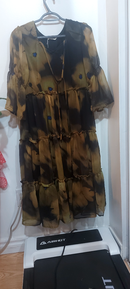 Tiered Mini Dress, Size Small