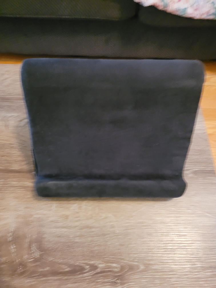 Black Tablet Stand Pillow
