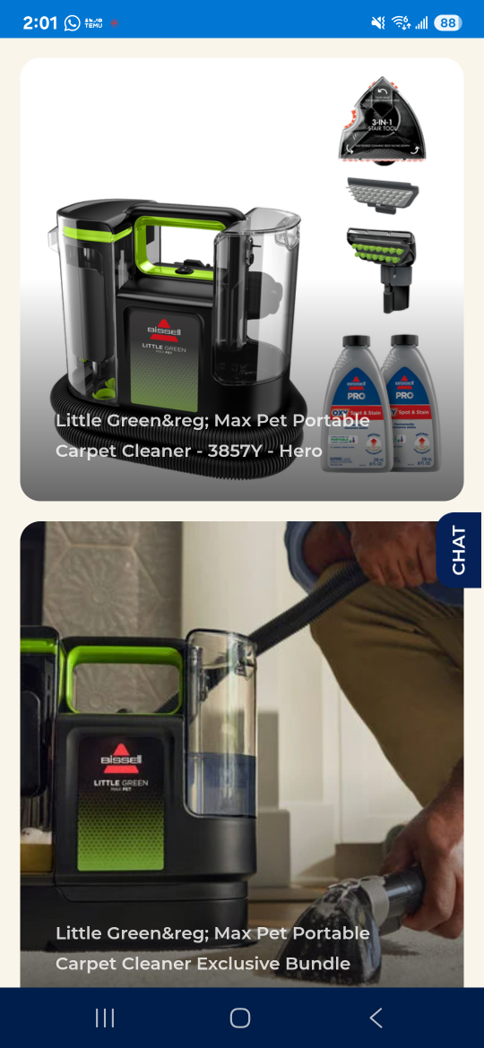 Bissell Little Green Deluxe Pet Portable Carpet Cleaner - 3857Y