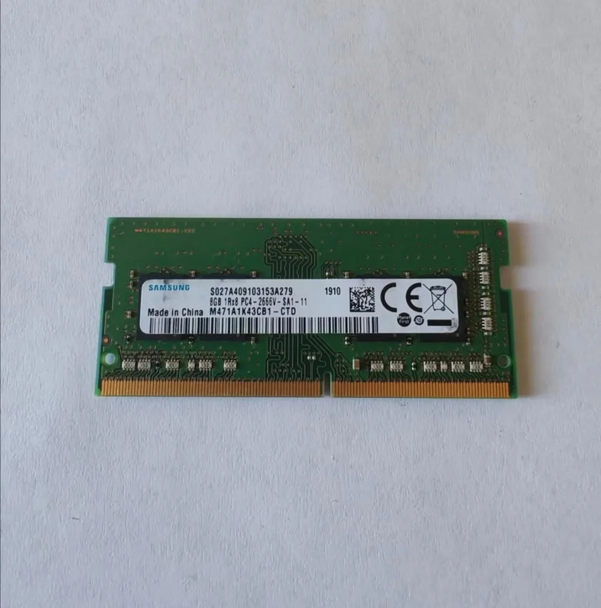 Samsung 8GB DDR4 2666Mhz Sodium Laptop Ram thumbnail