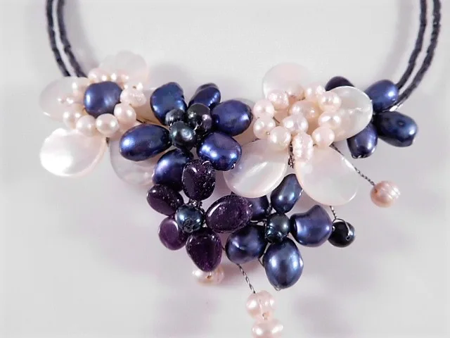 NEW Elegant Pearl Necklace and Bracelet Set image indicator(6)