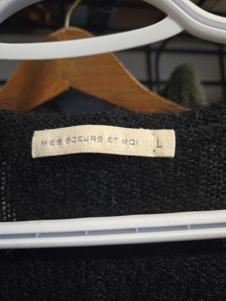 Mes Soeurs et Moi Black Knit Sweater - Size Large - photo 2