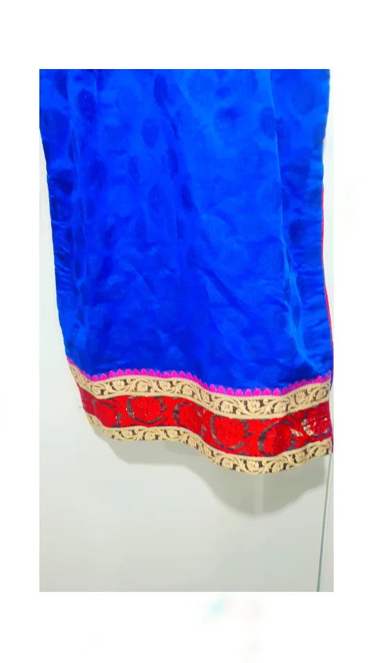 Beautiful Blue and Red Punjabi Suit image indicator(2)