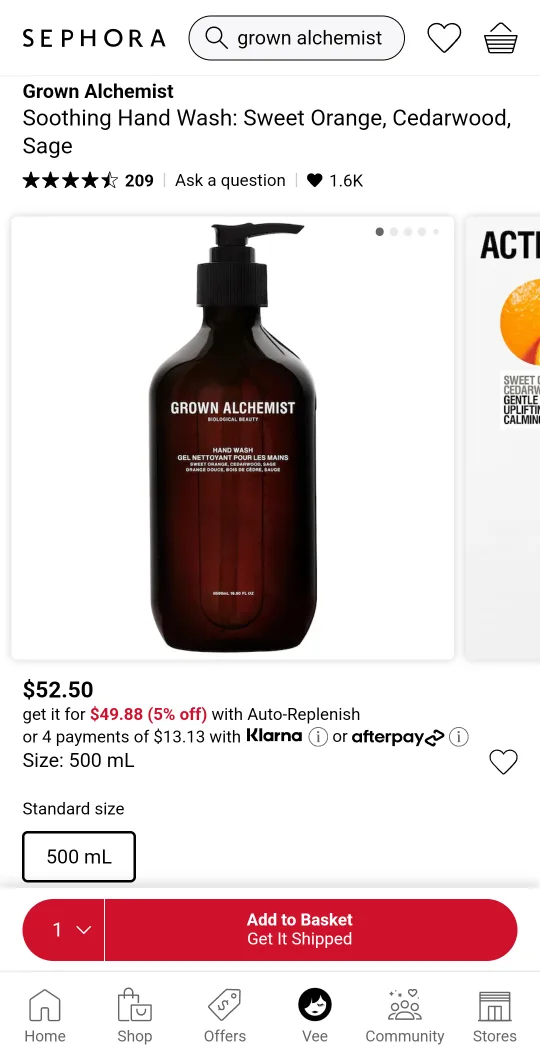 Grown Alchemist hand wash and body wash image indicator(5)