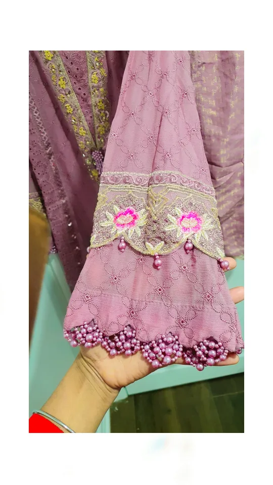 Gorgeous Pink Shalwar Kameez Suit with Dupatta image indicator(2)