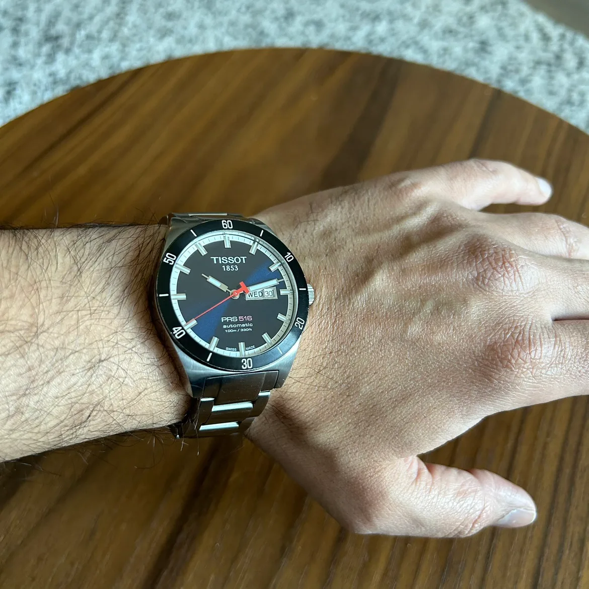 Tissot Men’s PRS 516 Blue Day Date Dial Watch image indicator(9)