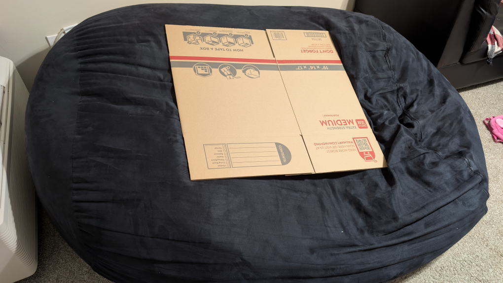 Black Velvet Bean Bag Chair - photo 2