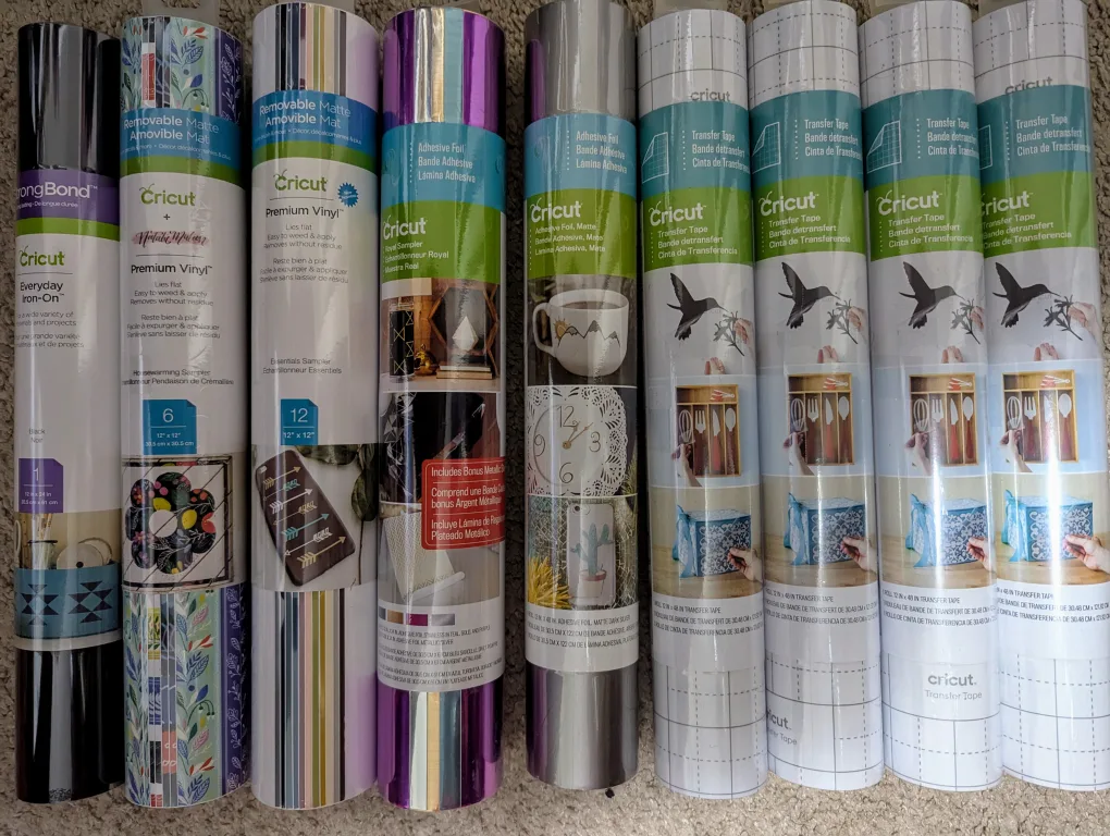9 Cricut Vinyl and Transfer Tape Bundle image indicator(2)