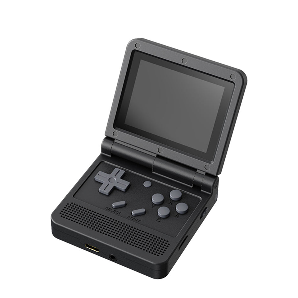 POWKIDDY V90 Retro Handheld Game Console - Black and Yellow - photo 3