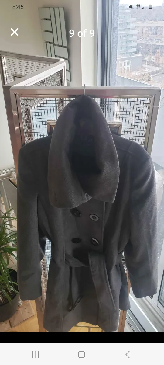 Suzy L/G Grey Peacoat with Belt image indicator(3)