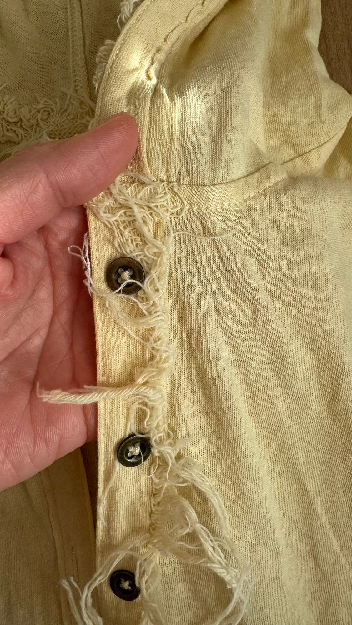 New! Free people light yellow beach wear top image indicator(4)