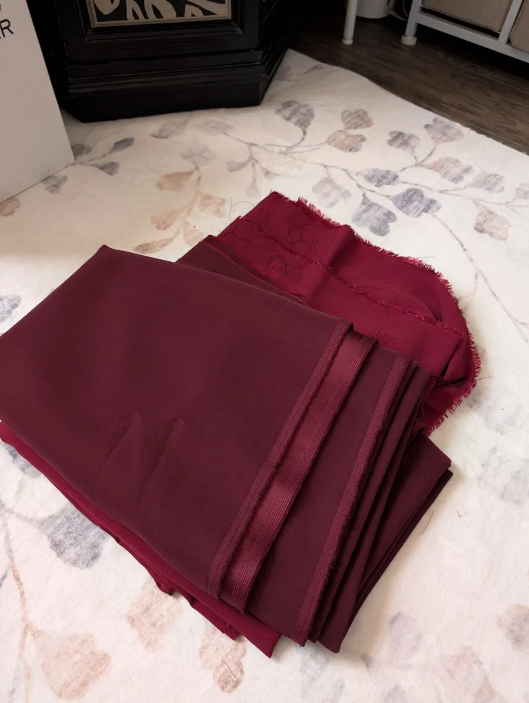 Burgundy Satin Fabric Bundle image indicator(3)