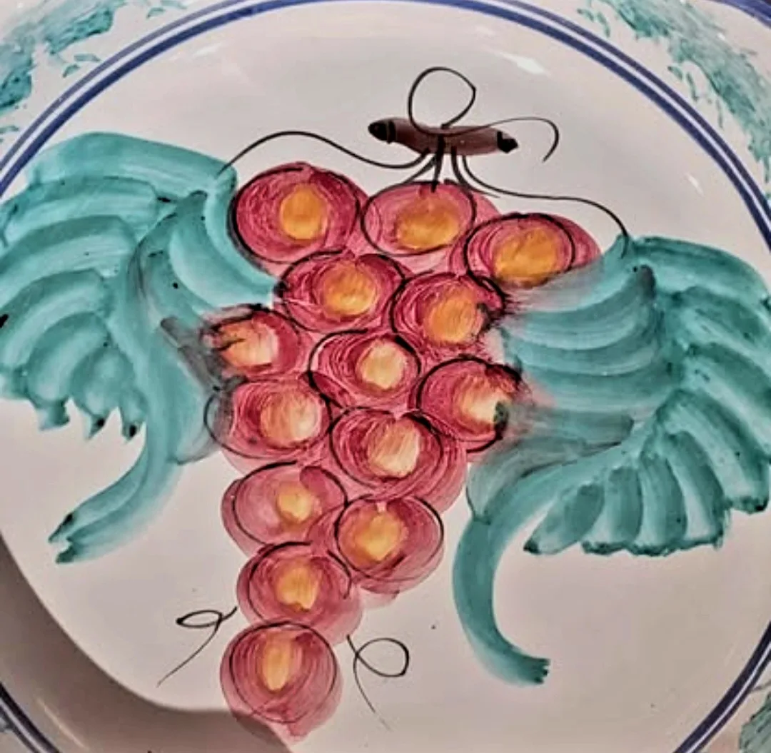 Vintage Italian Hand-Painted Grape Bowl image indicator(2)