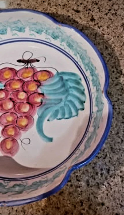 Vintage Italian Hand-Painted Grape Bowl image indicator(4)