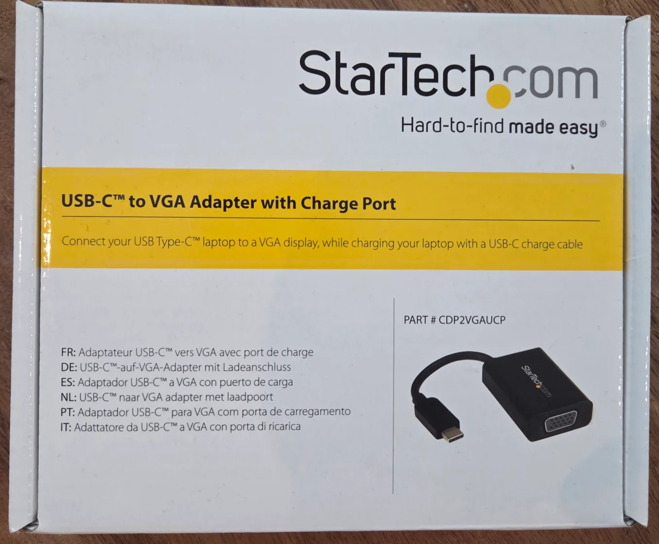 StarTech USB-C to VGA Adapter with Charge Port thumbnail