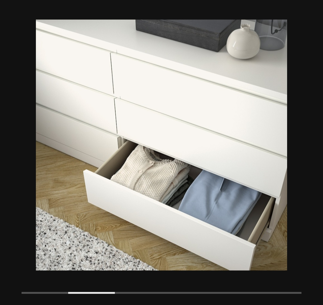 IKEA MALM 6-Drawer Dresser - White