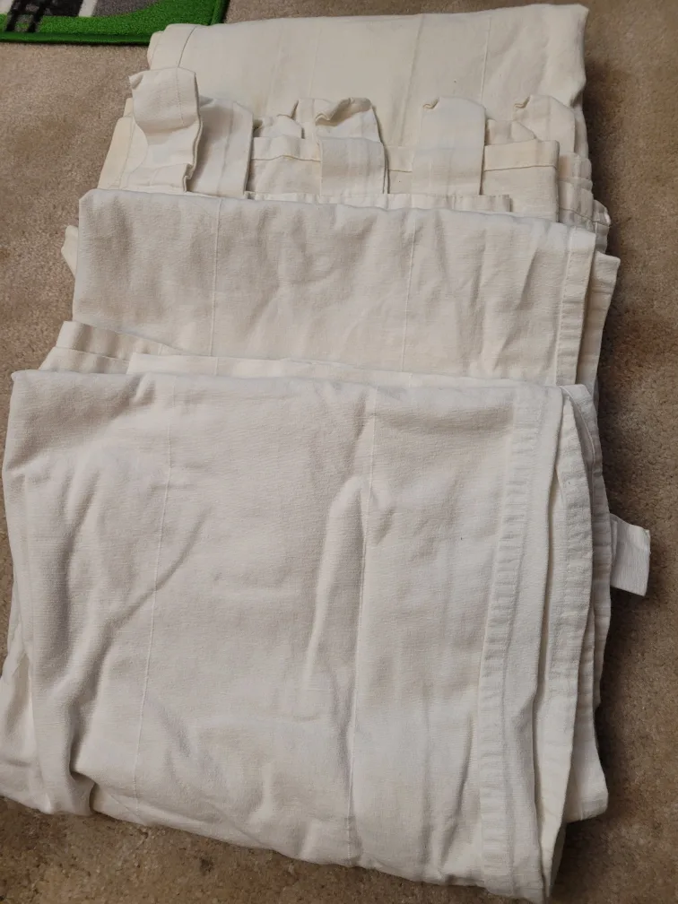 Off-White Cotton Curtain Panels image indicator(4)