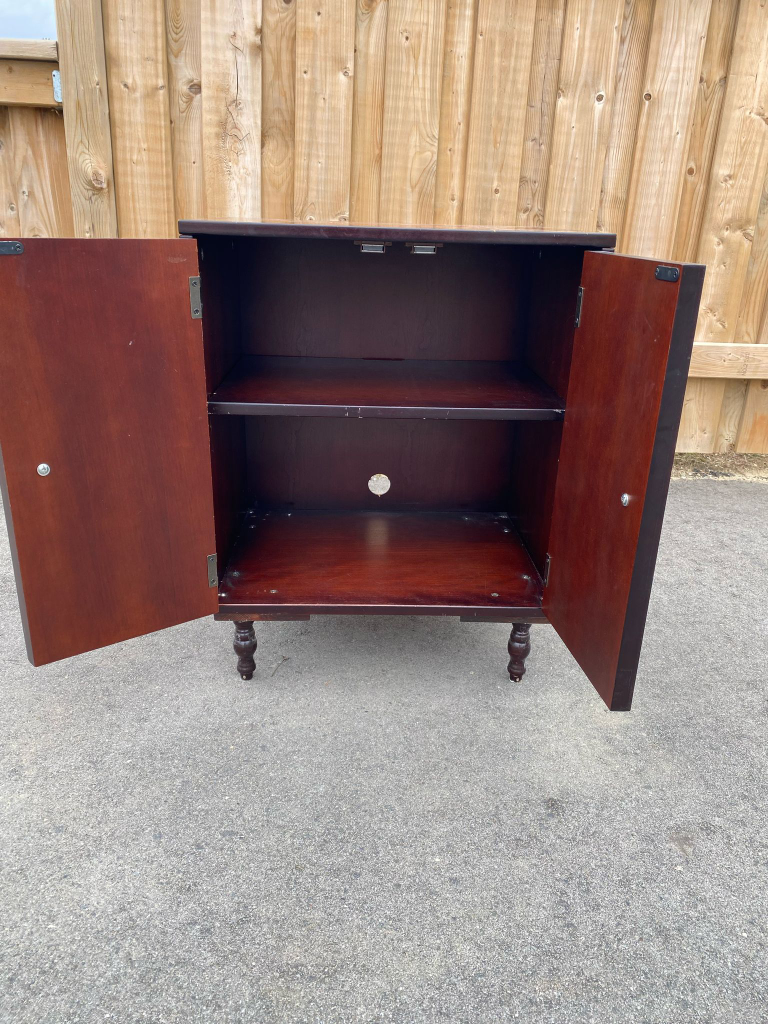 Dark Wood Cabinet with Two Doors