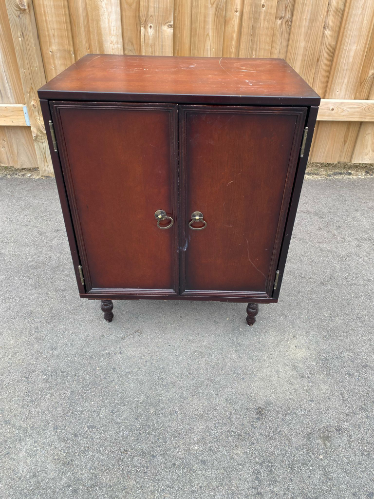 Dark Wood Cabinet with Two Doors - photo 4
