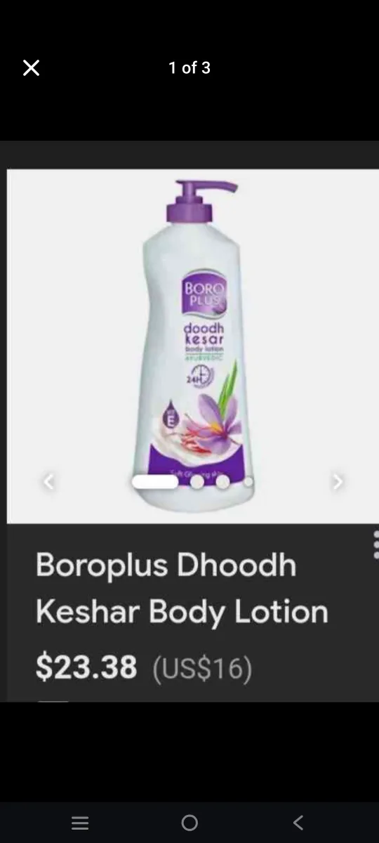 Boroplus Dhoodh Kesar Body Lotion - 400ml image indicator(2)