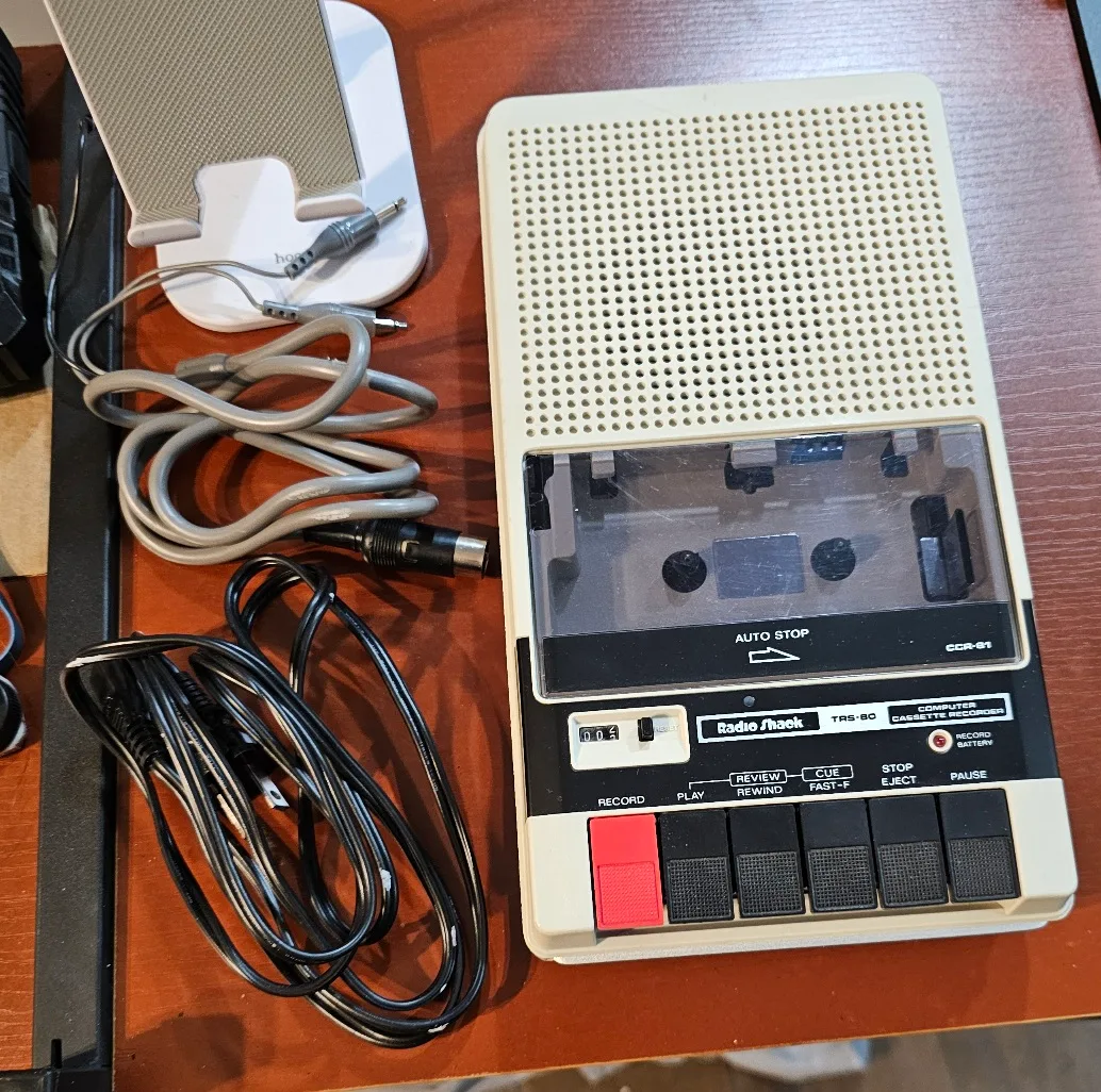 🧡 Vintage RadioShack TRS-80 Computer Cassette Recorder CCR-81 image indicator(2)