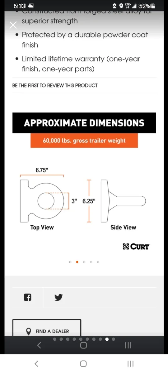 Mount-Style Lunette Ring 60,000lb image indicator(5)