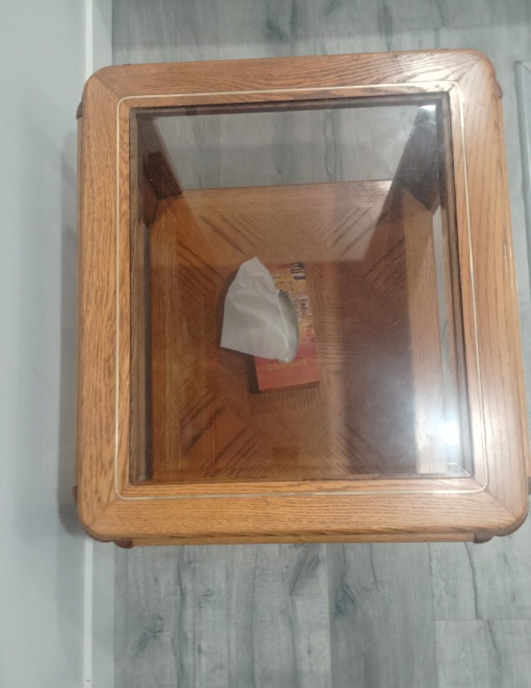 Wooden glass table - photo 2